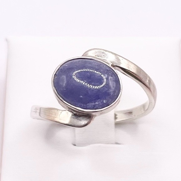 Size 9.5 Tanzanite 925 Sterling Silver Ring